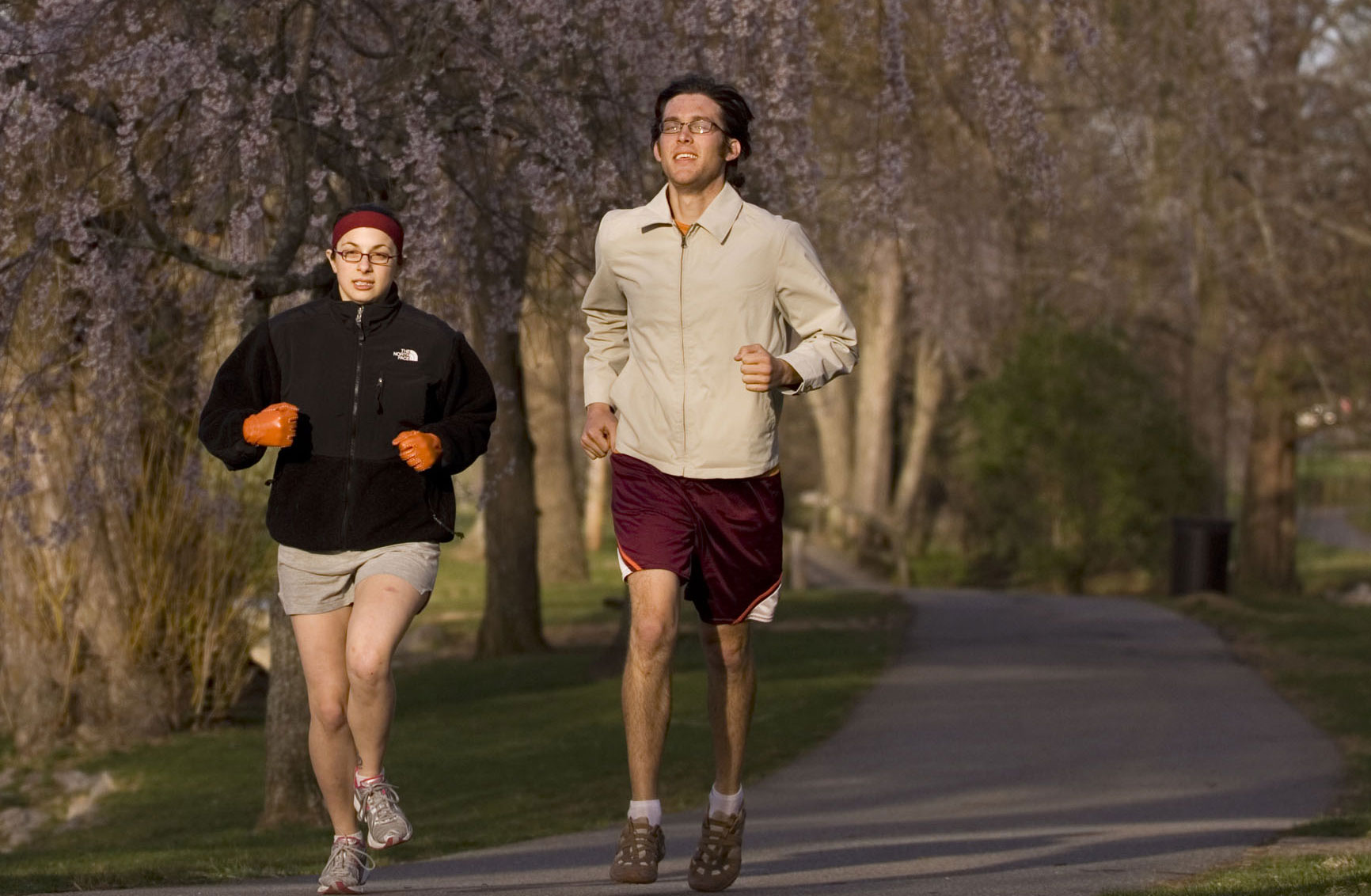 Students run on campus