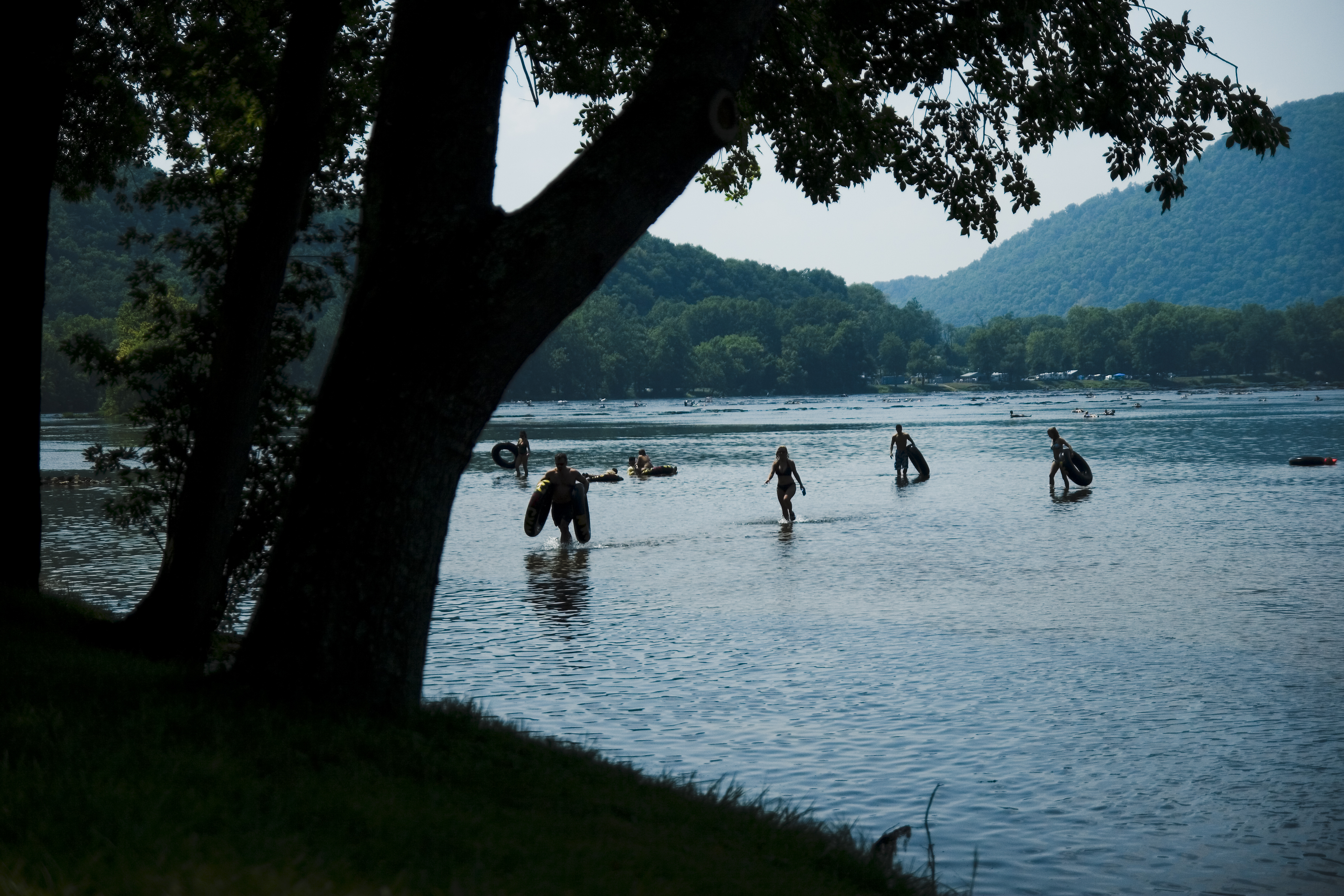 Tubing is one of the many activities that students enjoy during the warm months in Blacksburg.