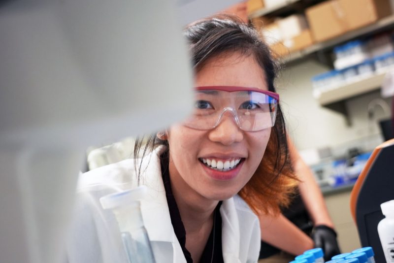 Amanda Leong is a research assistant professor in the lab of Jinsuo Zhang. Photo by Alex Parrish for Virginia Tech.