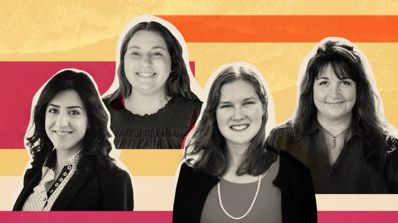 Collage of four Virginia Tech advisors who won academic advising awards