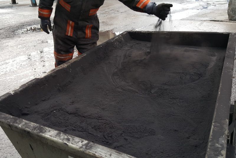 a bin of coal
