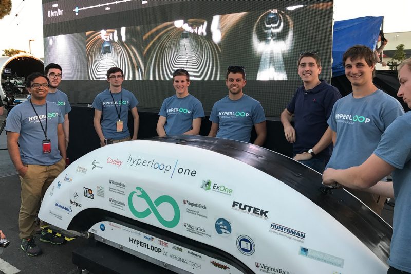 Members of the Hyperloop team