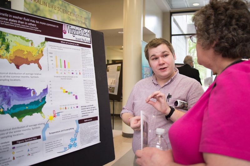 Connor Brown presents his poster