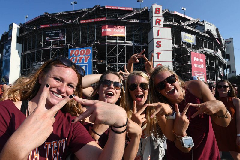 Hokie fans at the Battle of Bristol
