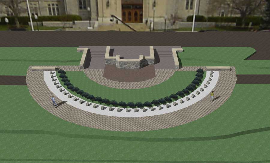Architect's depiction of the memorial