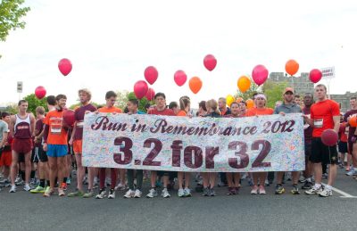 the start of the 3.2-Mile Run in Remembrance in 2012.
