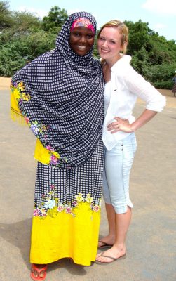 Victoria Heath and companion from Kenyan refugee camp