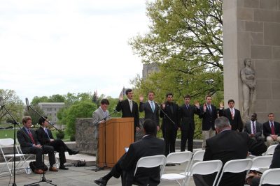 The 2013-14 Student Government Association senators are sworn in.