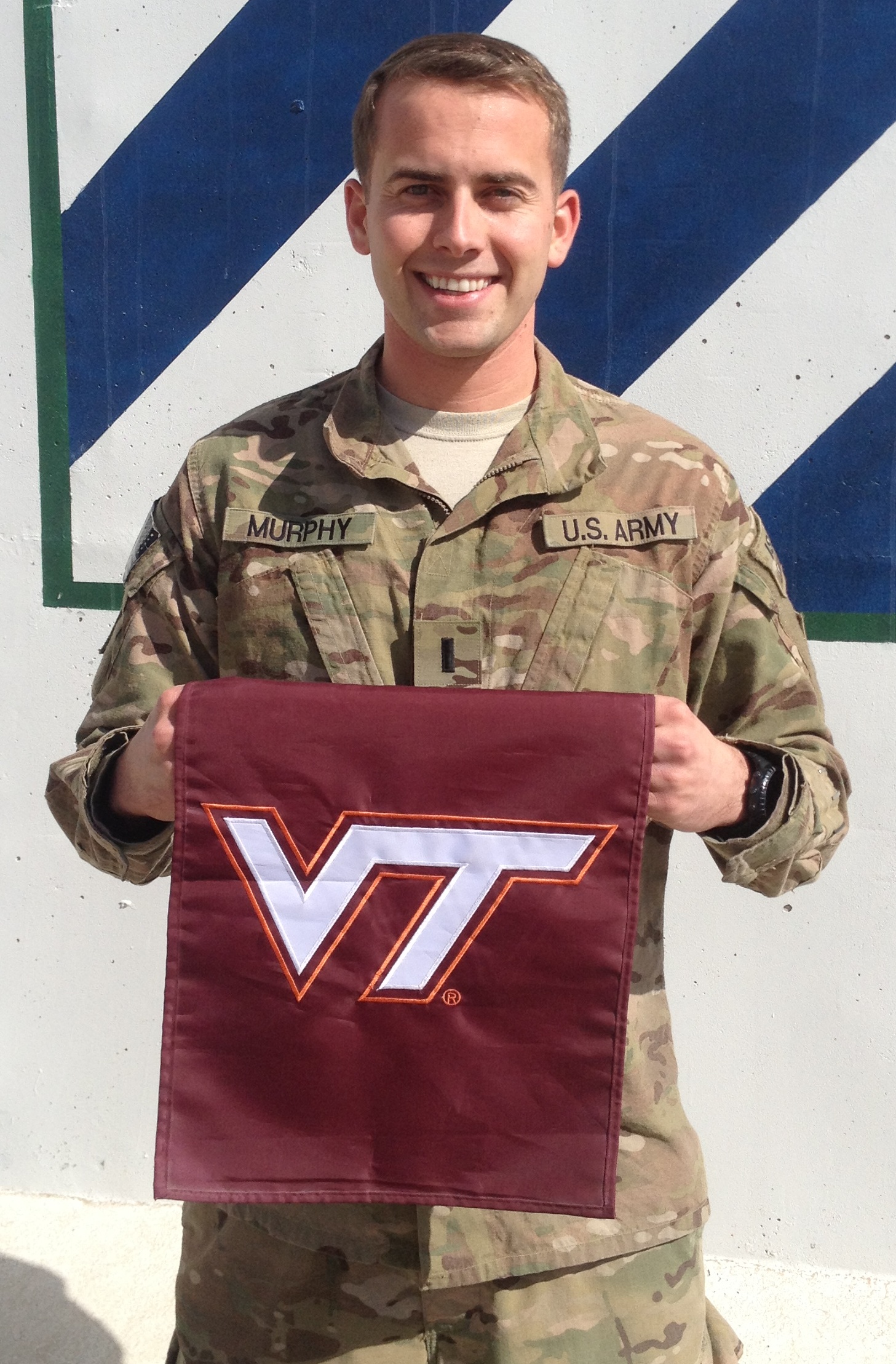 1st Lt. Ryan Murphy, U.S. Army, Virginia Tech Corps of Cadets Class of 2010 from his deployed location in Afghanistan.