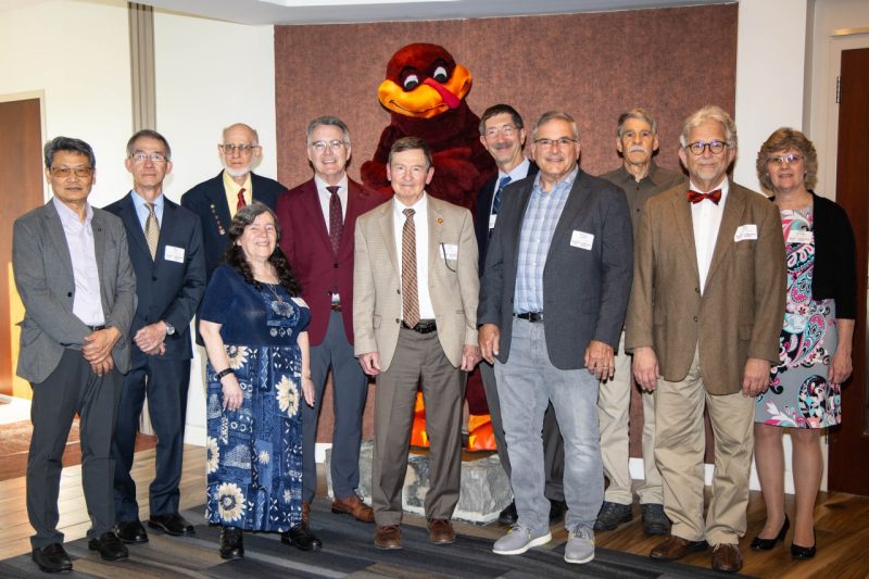 Group photo of employees celebrating 40+ years of service at Virginia Tech.