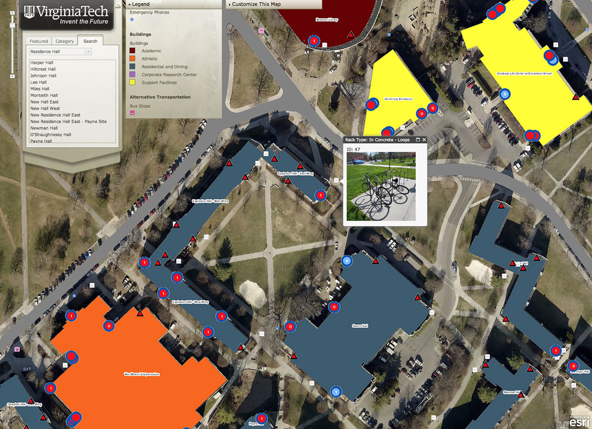 Interactive Virginia Tech Map Offers Customization Rich Data