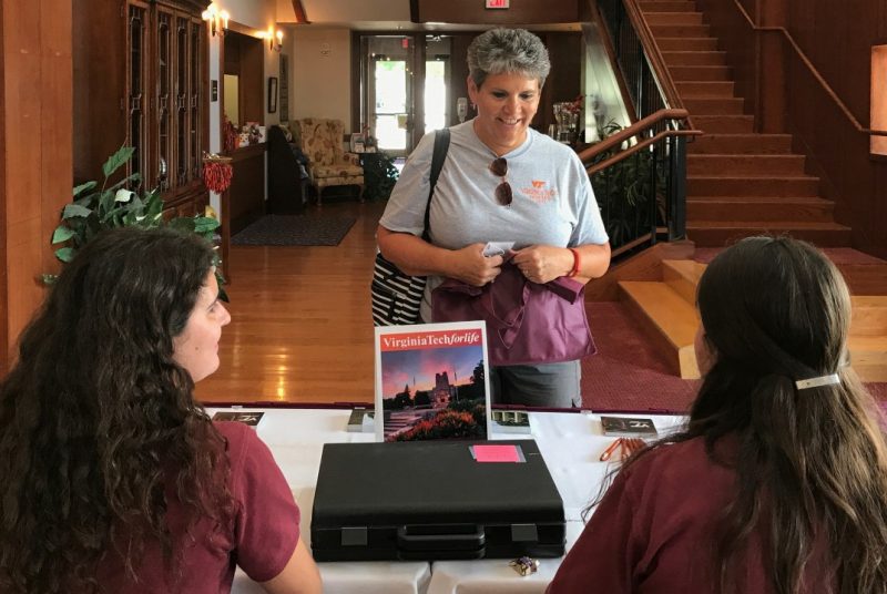 Jennie Hamm, Class of '82, checks in for Women's Weekend, three days of community and connection with Hokie Women.