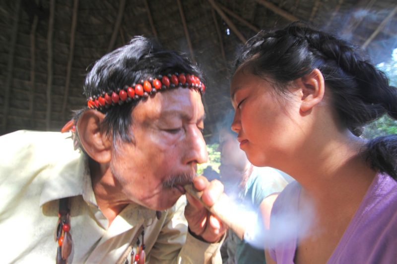 As Kristina Estrada learns, smoke is part of a traditional cleansing ritual. 