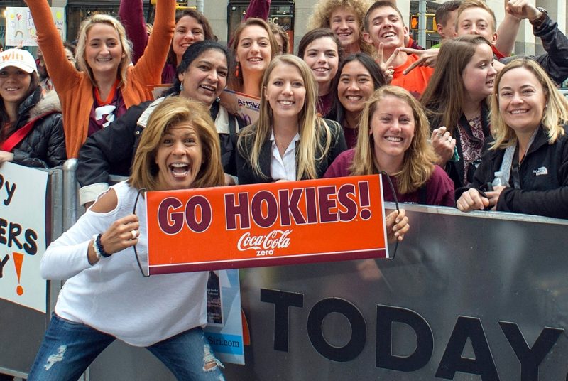 Students at the Today Show taping with Hoda Kotb