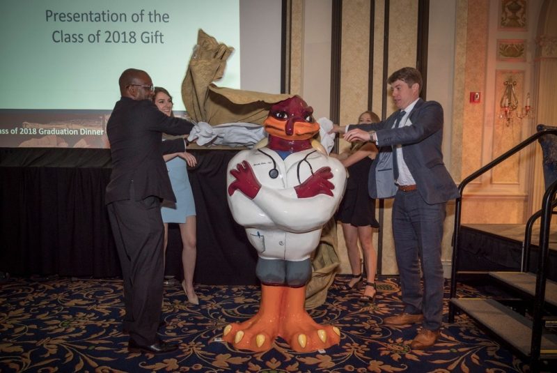 Hokie Bird unveiled at graduation dinner