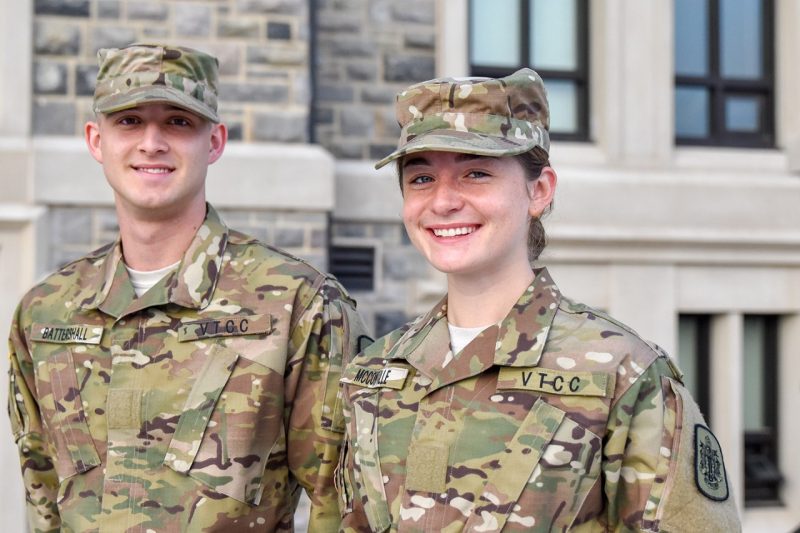 Cadets Cadets Aidan Battershall, at left, and Margaret McConville 