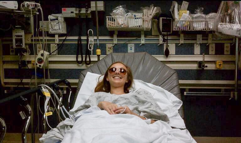 Allyson Bailey at the hospital.