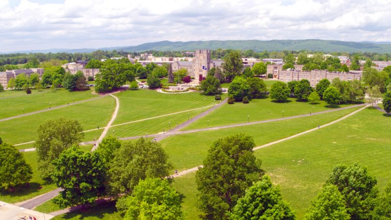 Aerial photo of the Drillfield