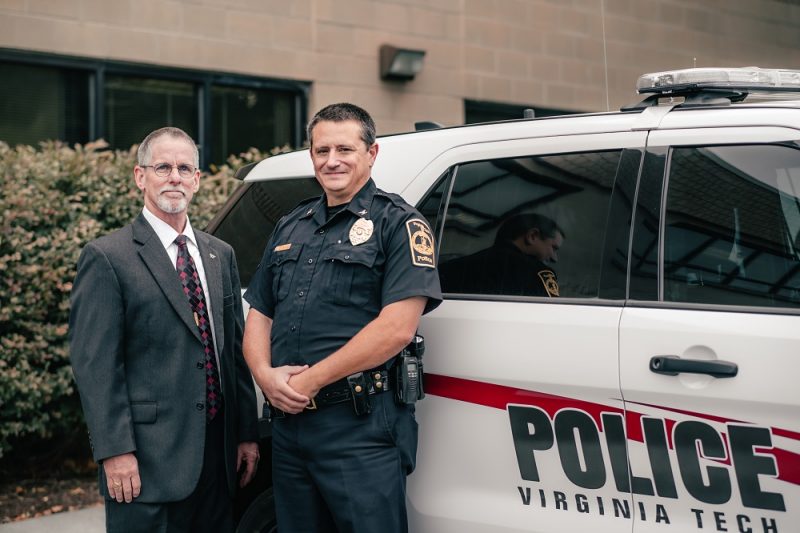 Kevin Foust and VTPD Chief Mac Babb