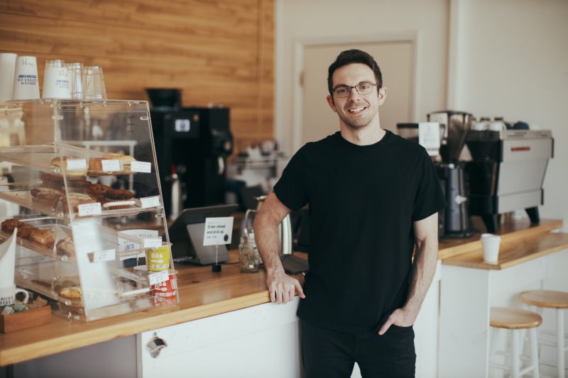 Luke Brugh (pictured) and his wife, Cassie, are co-owners of Brugh Coffee in Christiansburg. They recently began selling the shop's coffee bags and cold brew java through Wing's drone delivery service.