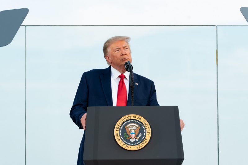 President Donald Trump speaks at an event on July 4, 2020. 