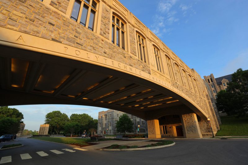 Torgersen Bridge in early summer. Photo by Ray Meese for Virginia Tech